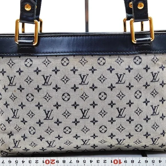 Authentic Louis Vuitton LV Hand Bag LucillePM Blue Monogram Mini Lin - Picture 13 of 17